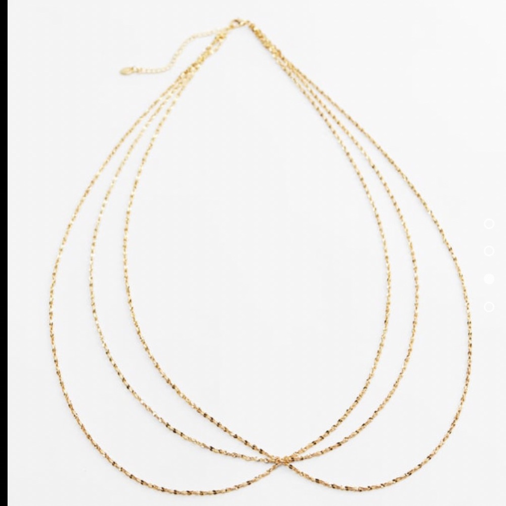 Zara belly chain belt, gold